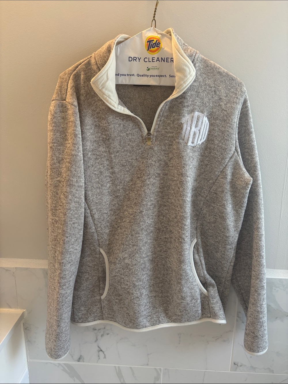 Women’s Gray Pi Beta Phi Quarter-Zip Pullover Sweater